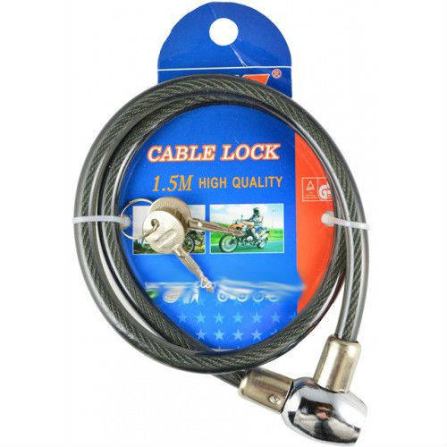 

Замок Бочка 10 х 800 Ключ крест. Велосипедный замок. Противоугонный замок.