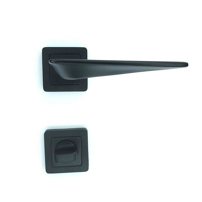

Комплект 1 Ручка на квадратной розетке TRION NAWARA 74 AL-AL MB (black), Черный