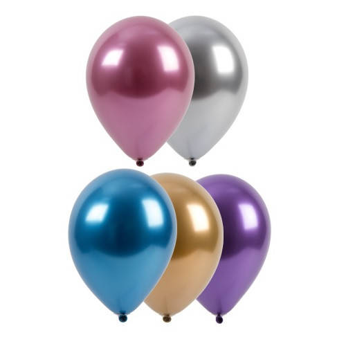 

Повітряні кульки 13" (33 см) ХРОМ поштучно, Разные цвета