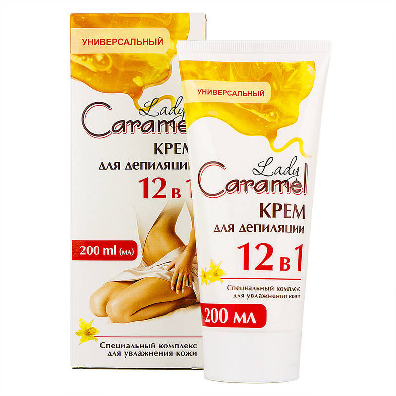 

Крем для депиляции Caramel Lady 12 в 1, 200 мл., Белый