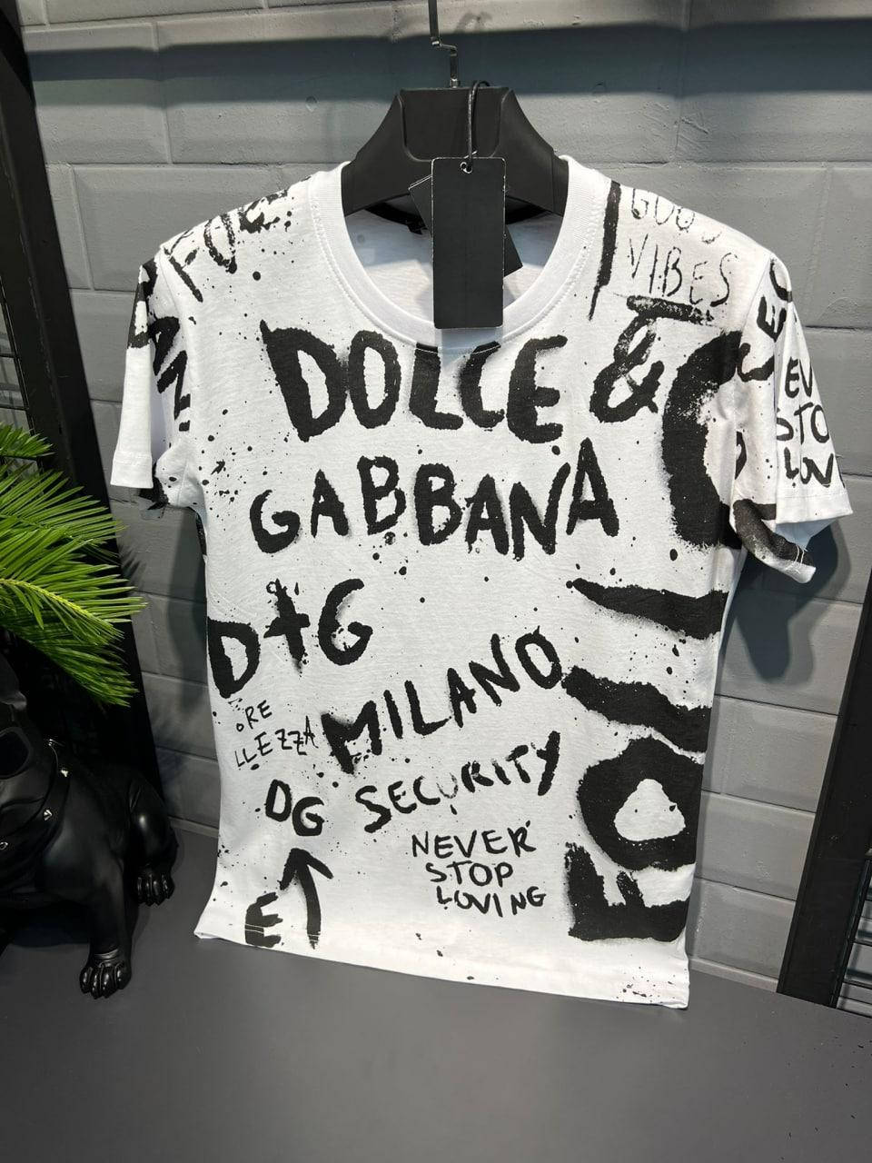 

Мужская брендовая футболка dolce gabbana белого цвета L