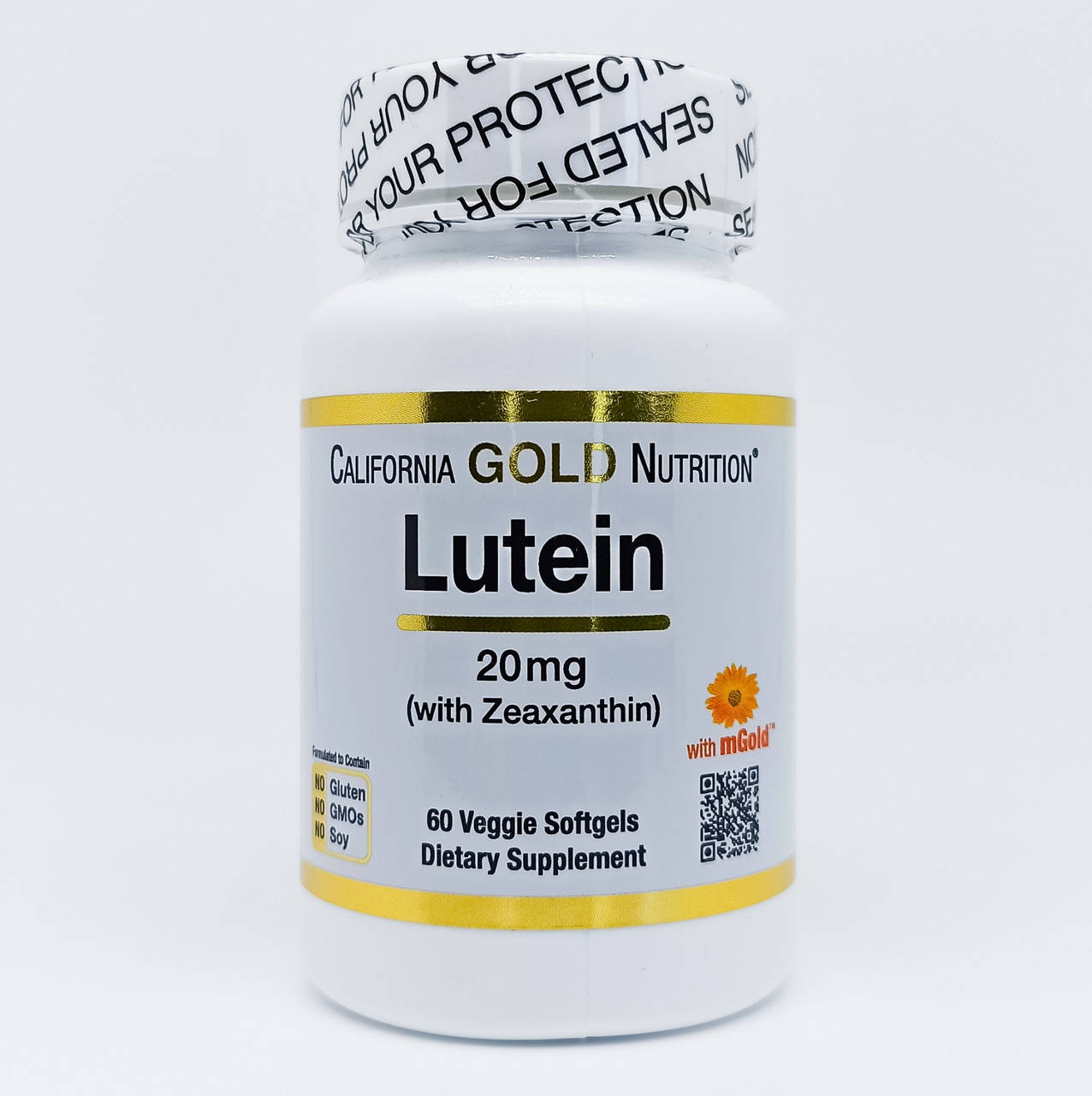 

Лютеин с зеаксантином США!! California Gold Nutrition Lutein with Zeaxanthin 20 мг 60 кап.