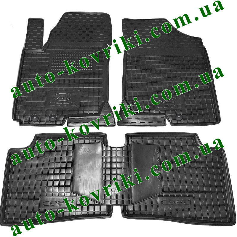 

Резиновые коврики в салон Kia Ceed 2006-2012 (Avto-Gumm), Черный