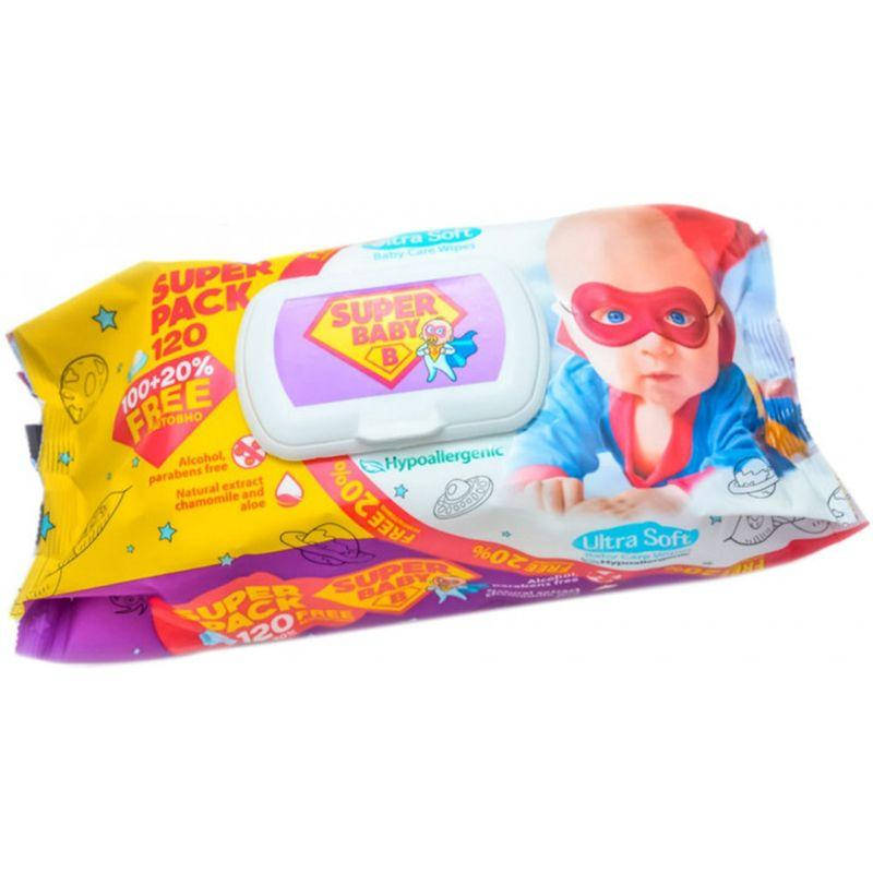 

Серветки вологі дит Super Baby 120шт
