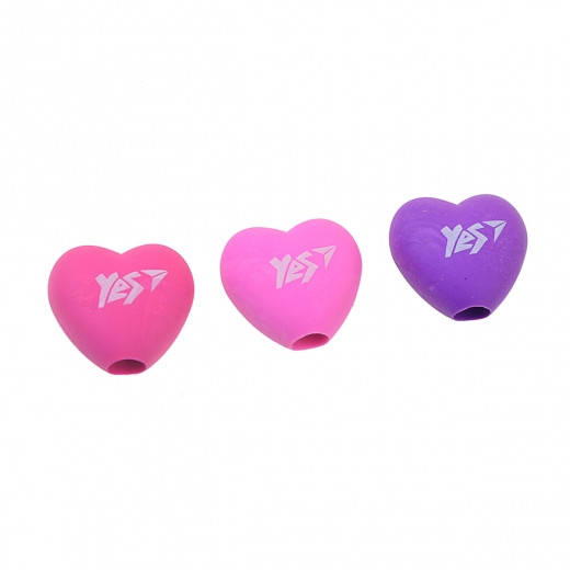 

Ластик-насадка на карандаш YES "Heart", Разные цвета
