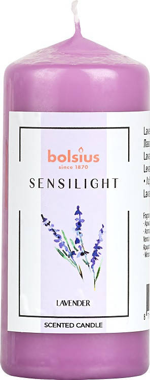 

Свеча ароматическая лаванда Bolsius 5х11 см 50/110-79Б (3227), Сиреневый