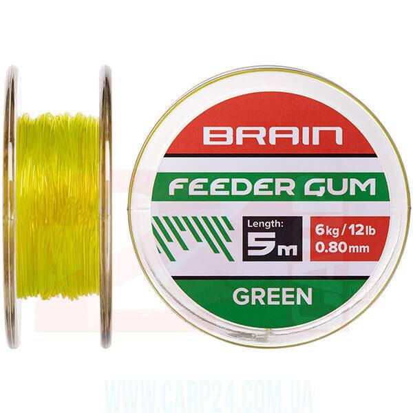 

Амортизирующая резина Brain Feeder Gum 0.8mm 12lb/6kg 5m ц:зеленый, Зелёный