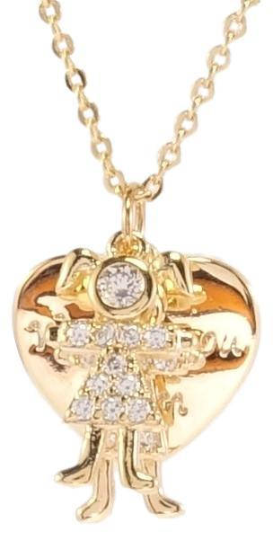 

Кулон на цепочке Xuping Позолота 18K "Мы любим тебя Мама" длина 45см х 1мм