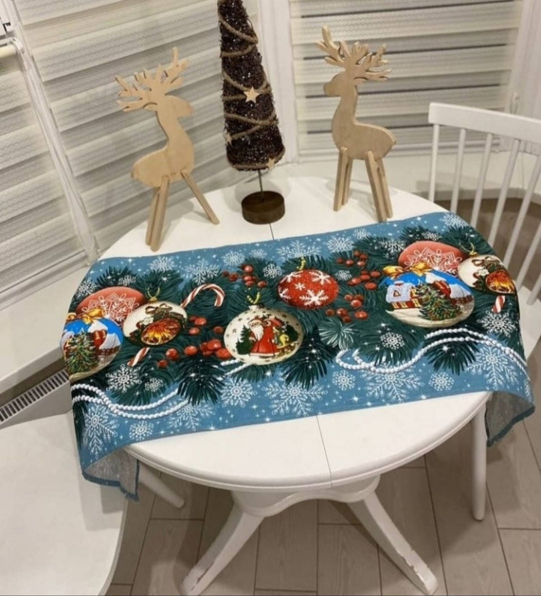 

Ткань дорожка скатертная, рогожка, 100% хлопок, ширина 53см