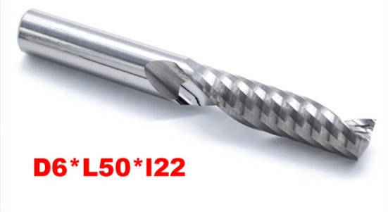 

Фреза твердосплавная однозаходная D6*L50*22