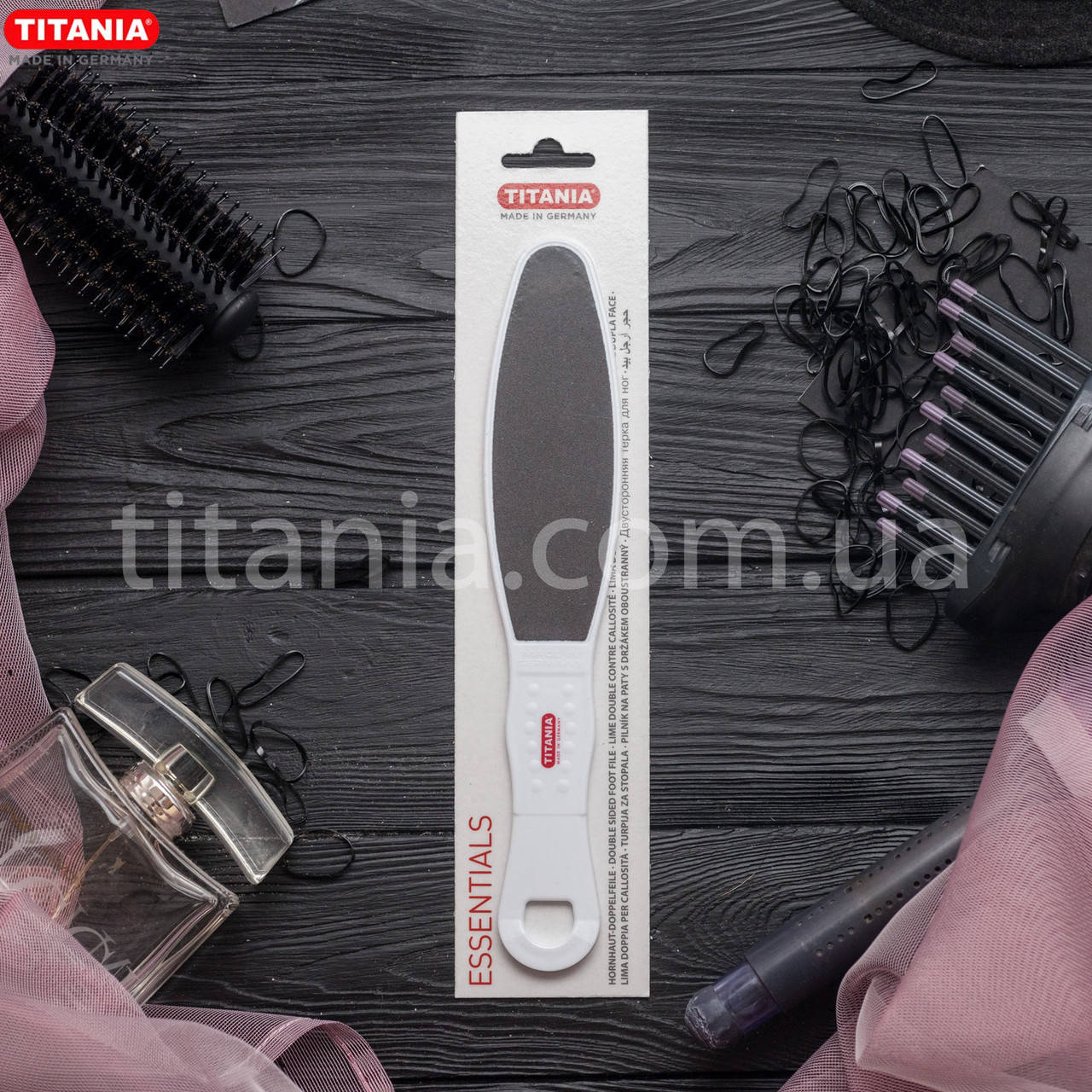 

Терка для ног двусторонняя с наждачной поверхностью Titania art.3020