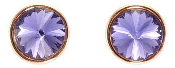 

Серьги Xuping Позолота 18K с кр-ми Swarovski гвоздики (пусеты) "Кристалл Tanzanite в ободковой оправе" ø 10мм