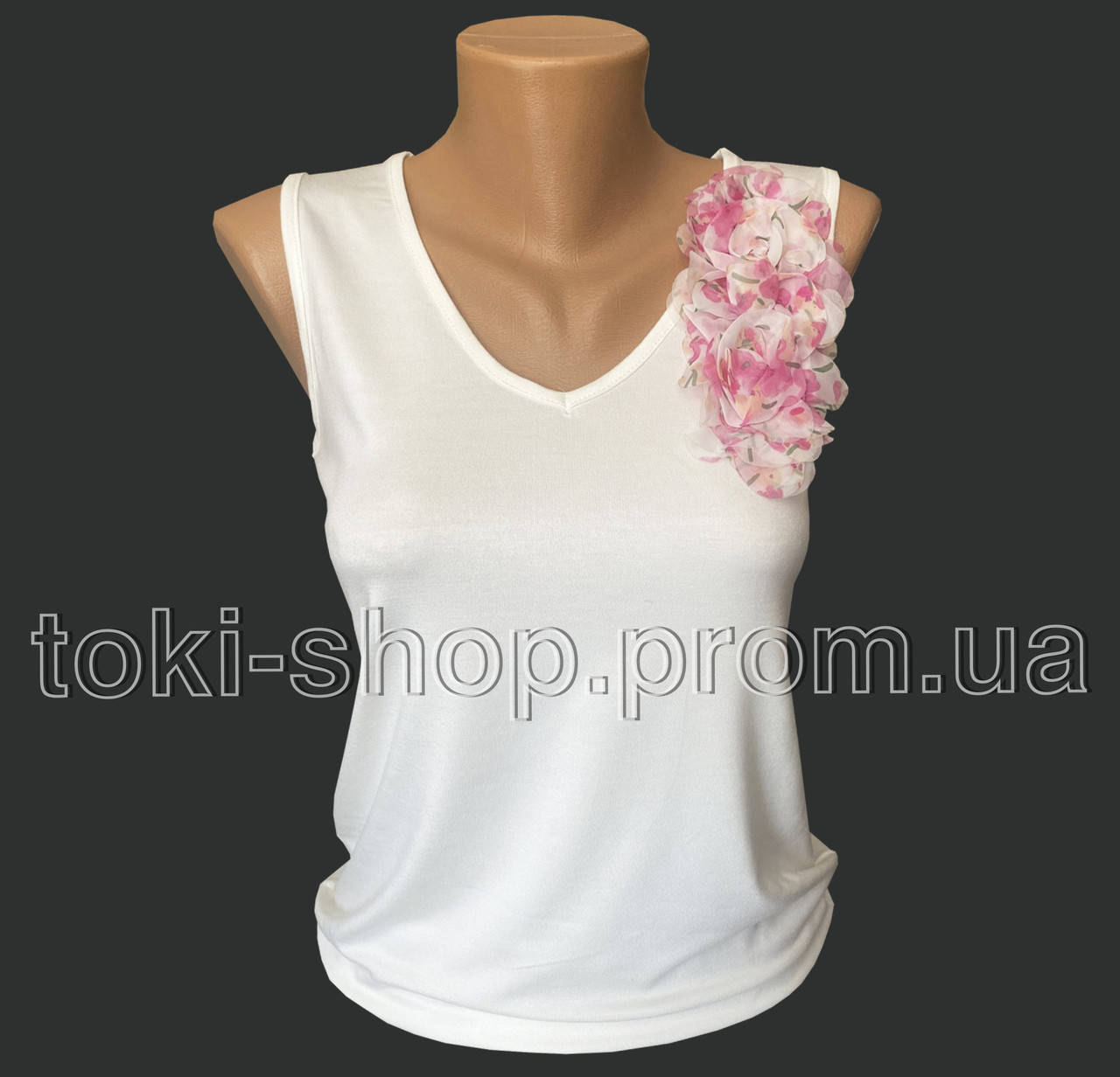

Женская безрукавка Zeliha Турция Молочный, 5XL