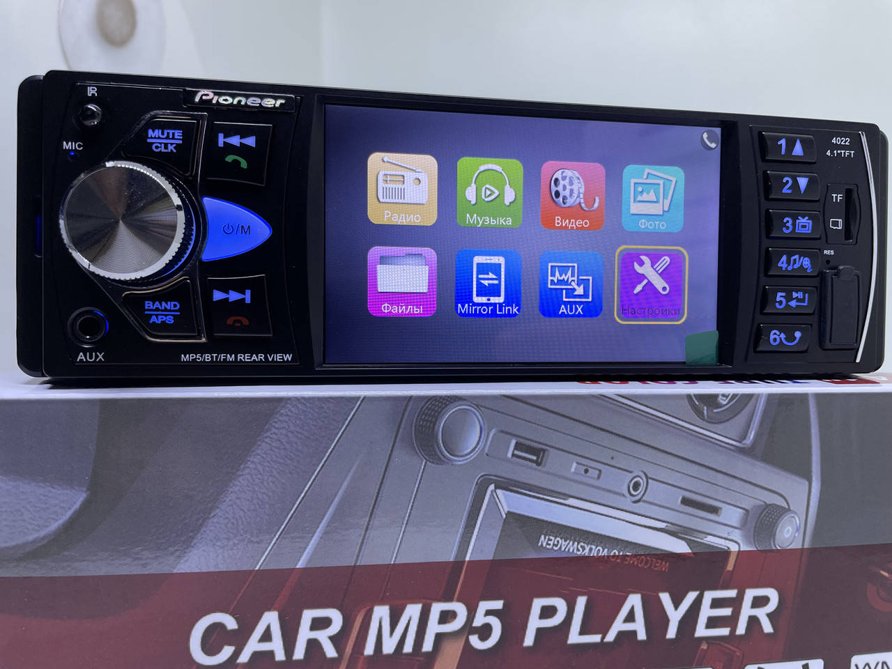 

Автомагнитола Pioneer 4022 Видео-экран 4,1"Bluetooth.USB.SD.AUX.4x60W!