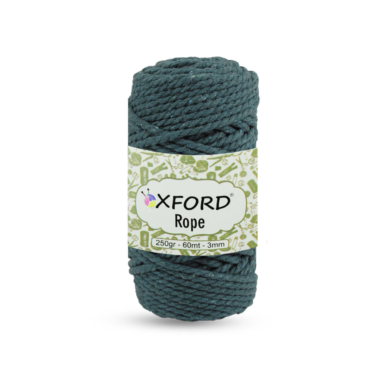 

Бавовняний шнур макраме кручений ОXford Rope. Полин. 250 м, 60 м, 3 мм