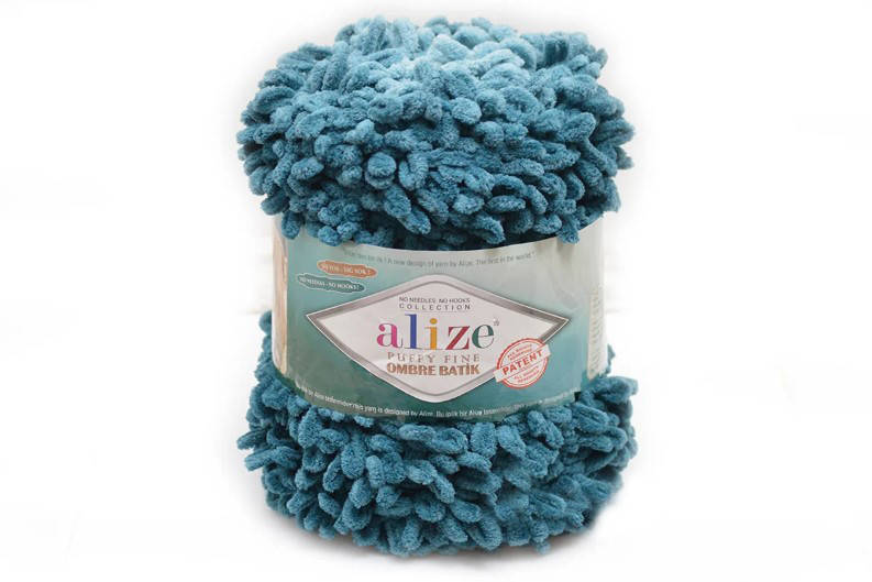 

Alize Puffy Fine Ombre Batik, №7263, Секционное крашение