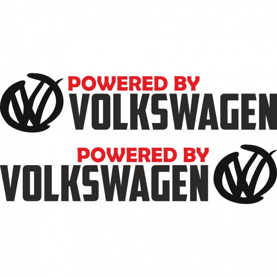 

Набор виниловых наклеек на автомобиль - Powered by Volkswagen (2шт)