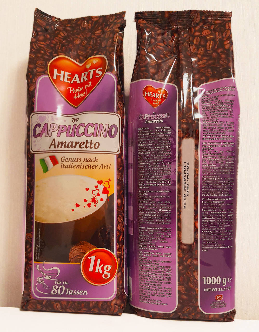 

Капучино "Hearts" со вкусом Amaretto 1 кг Германия