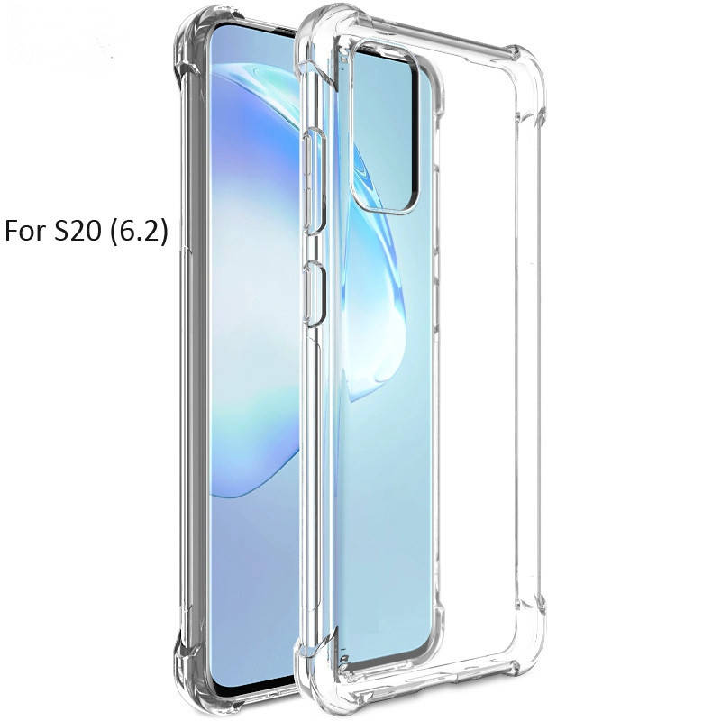 

Силиконовый прозрачный чехол для Samsung Galaxy S20 усиленные углы