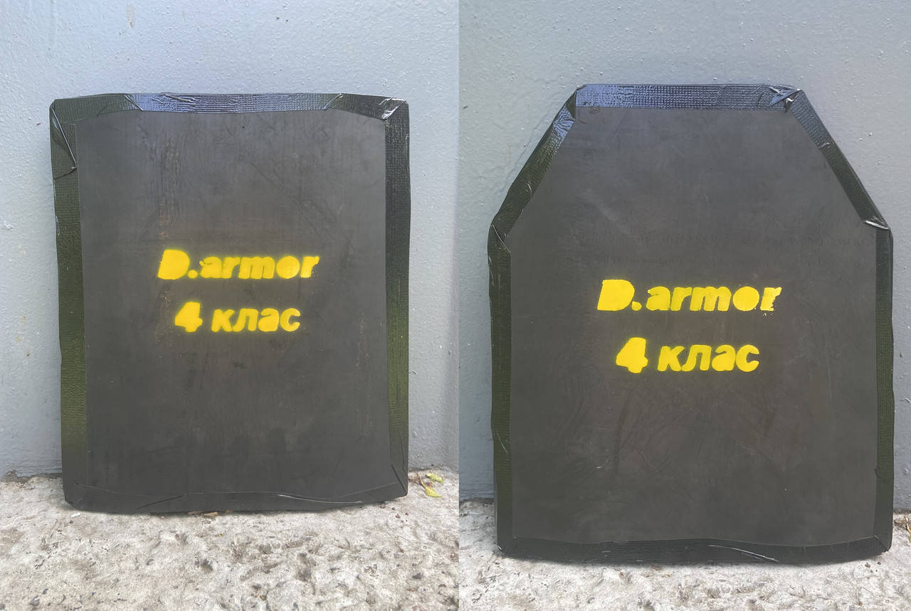 

Бронеплита 4+класс (6мм облегченная), ДСТУ 8782:2018, бронепластина, пластина плита для бронежилета