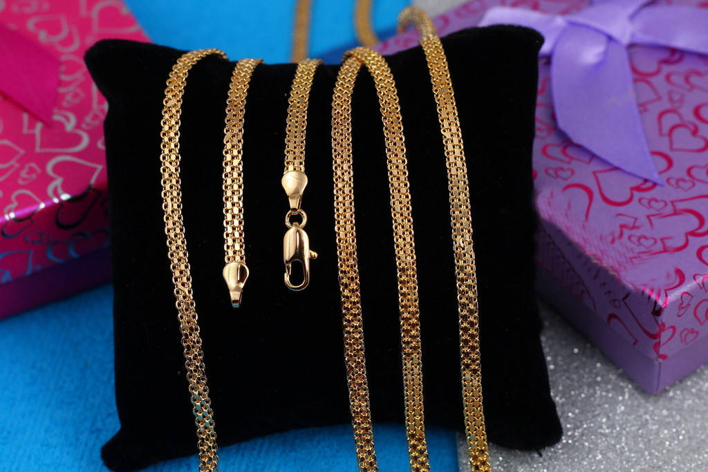 

ЦепьXuping Jewelry новый бисмарк 60 см 3,5 мм золотистая