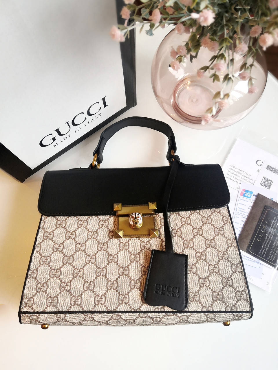 

Сумка женская Gucci Высокое качество бренда., Черный