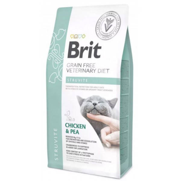 

Лечебный сухой корм для кошек с заболеваниями мочевых путей Brit GF Veterinary Diets Cat Struvite, Вес 2 кг