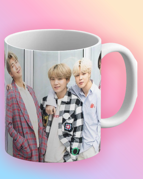 

Кружка Чашка Bangtan boys БТС BTS фото Белая, Белый