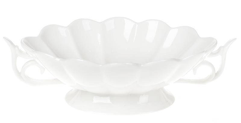 

Фруктовница фарфоровая White City Чаша с ручками 30.5см, белый фарфор