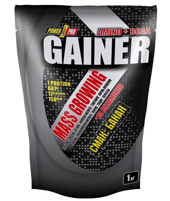 

Гейнер Power Pro Mass Growing Gainer 1 кг