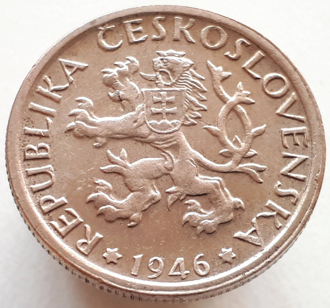 

Чехословакия 1 крона 1946
