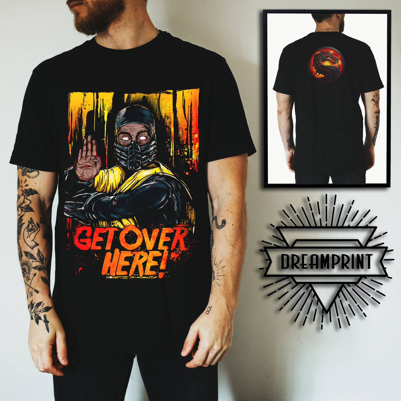 

Футболка "MORTAL KOMBAT - GET OVER HERE!", 100% бавовна, прямий друк
