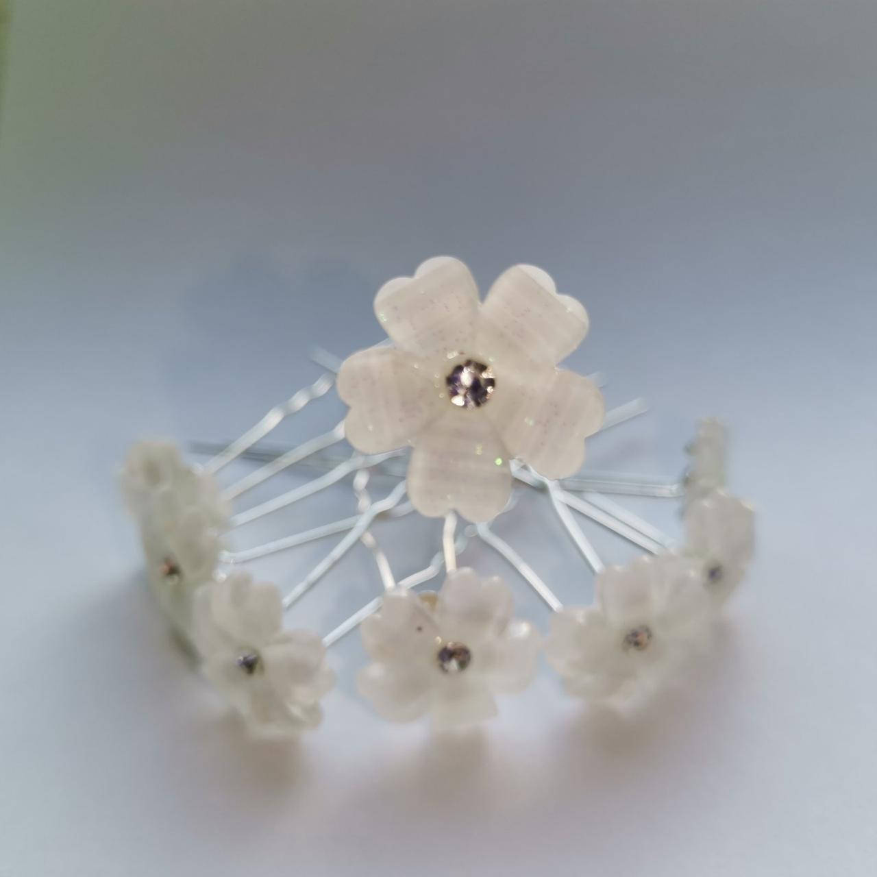 

Шпилька для волос "Хрустальная Ромашка", поштучно.