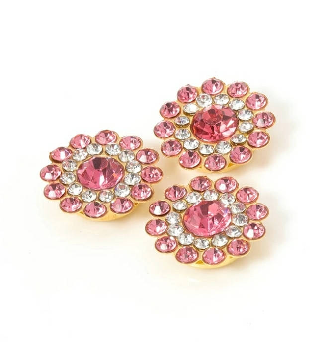 

Стразовий декор в металевій оправі, 5 шт