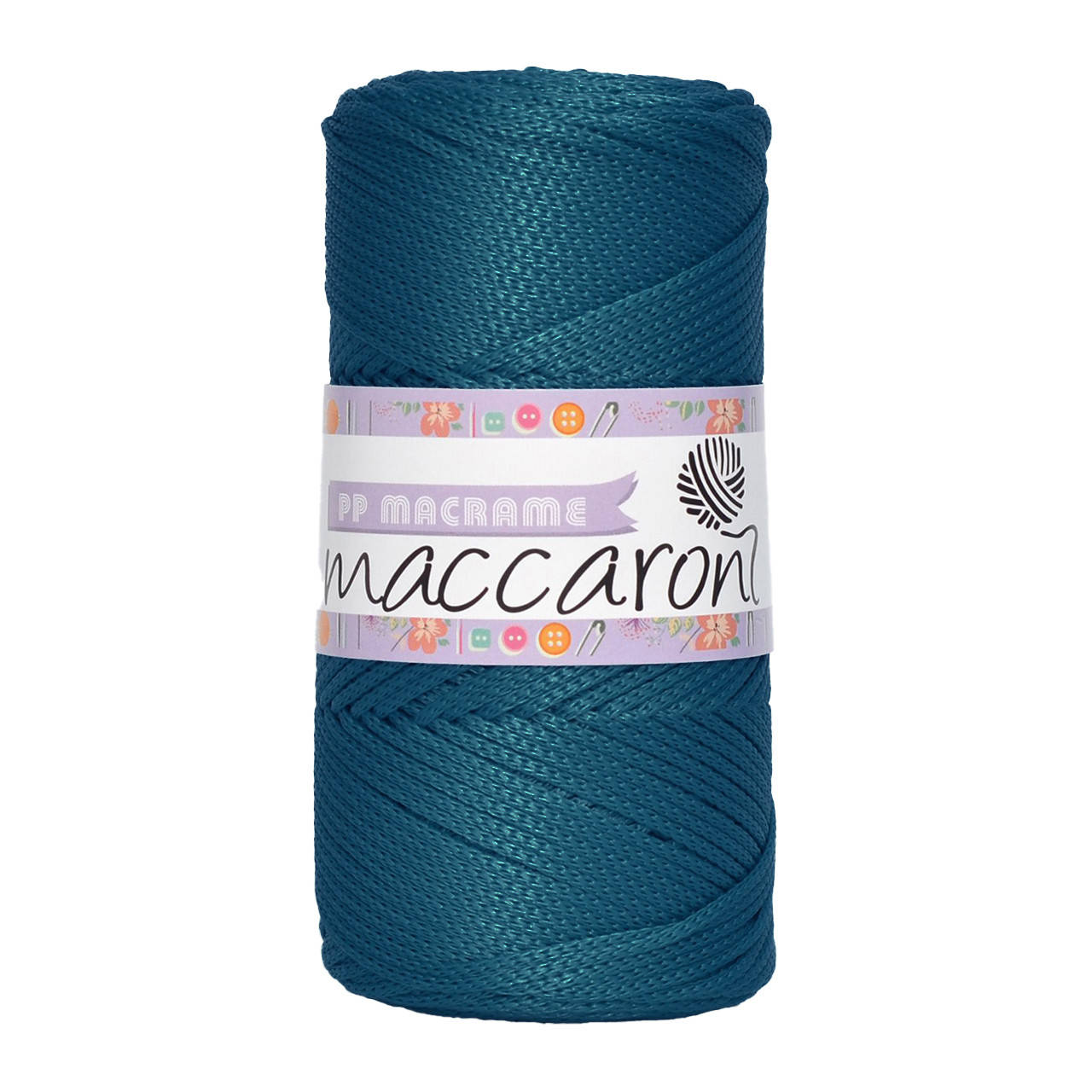 

Шнур поліпропіленовий Maccaroni PP Macrame 2 mm Темний бірюзовий, Бирюзовый