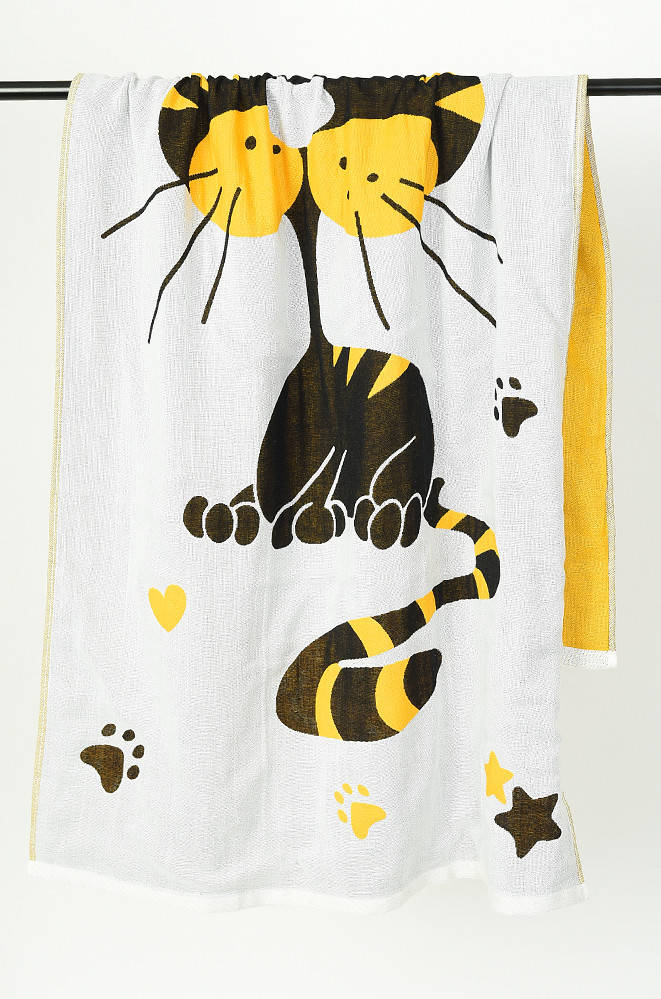 

Полотенце банное желтое 138х71 см 135440M, Желтый