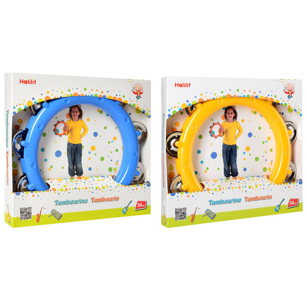 

Детские музыкальные инструменты бубен, 23см, 2 цвета, MT508