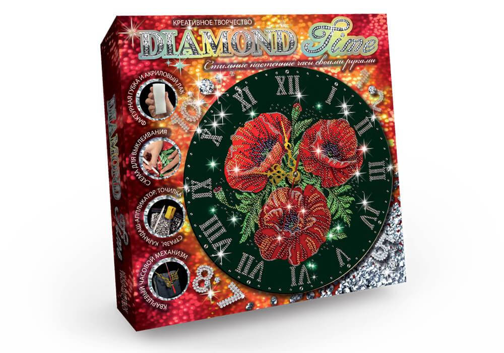 

Алмазная мозаика настенные часы "Diamond Time" - Инь-Янь Маки