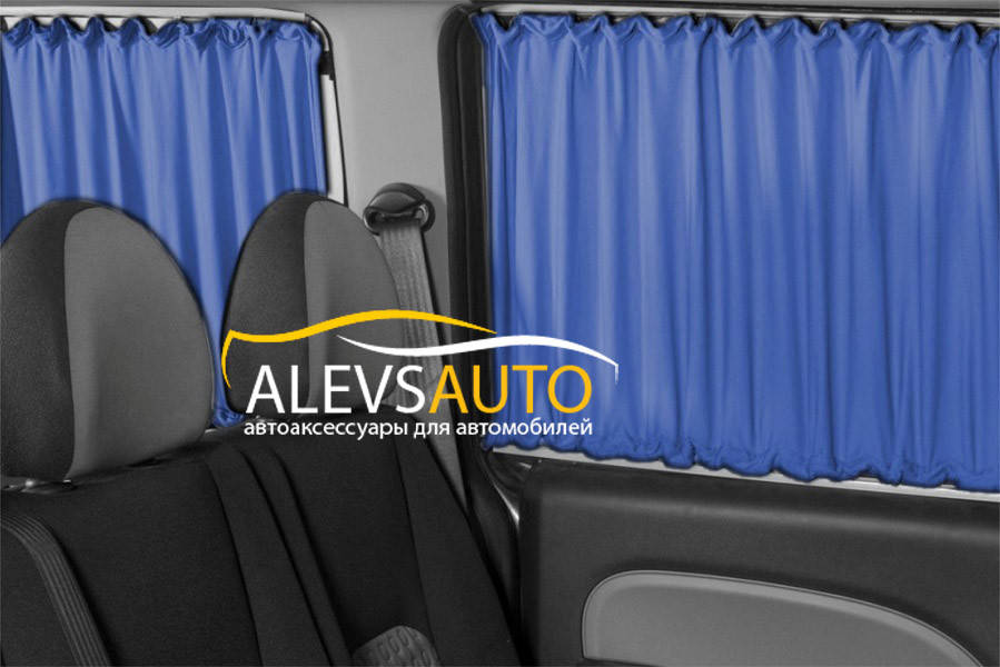 

Шторы Opel Vivaro / Опель Виваро 2001-2015 синие