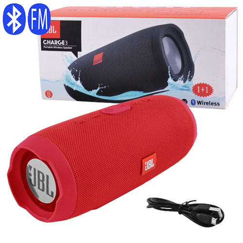 

Портативная блютуз колонка JBL Charge 3 колонка с USB,SD,FM Красная