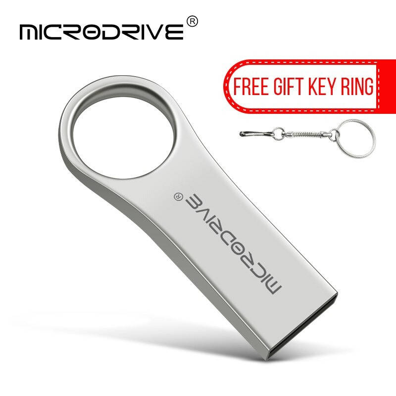 

USB флешка 32 GB. Металлический водонепроницаемый корпус, Светло-серый