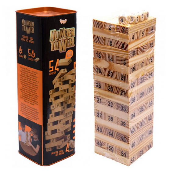

Настольная игра-башня "Дженга NUMBER TOWER", "Danko Toys" NT-01U