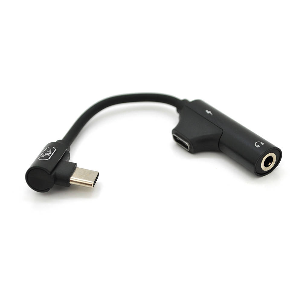 

Перехідник 2 в 1 AU03 Type-C(M) = Type-C(F) + Jack 3.5mm(F), 5см, Black, Box