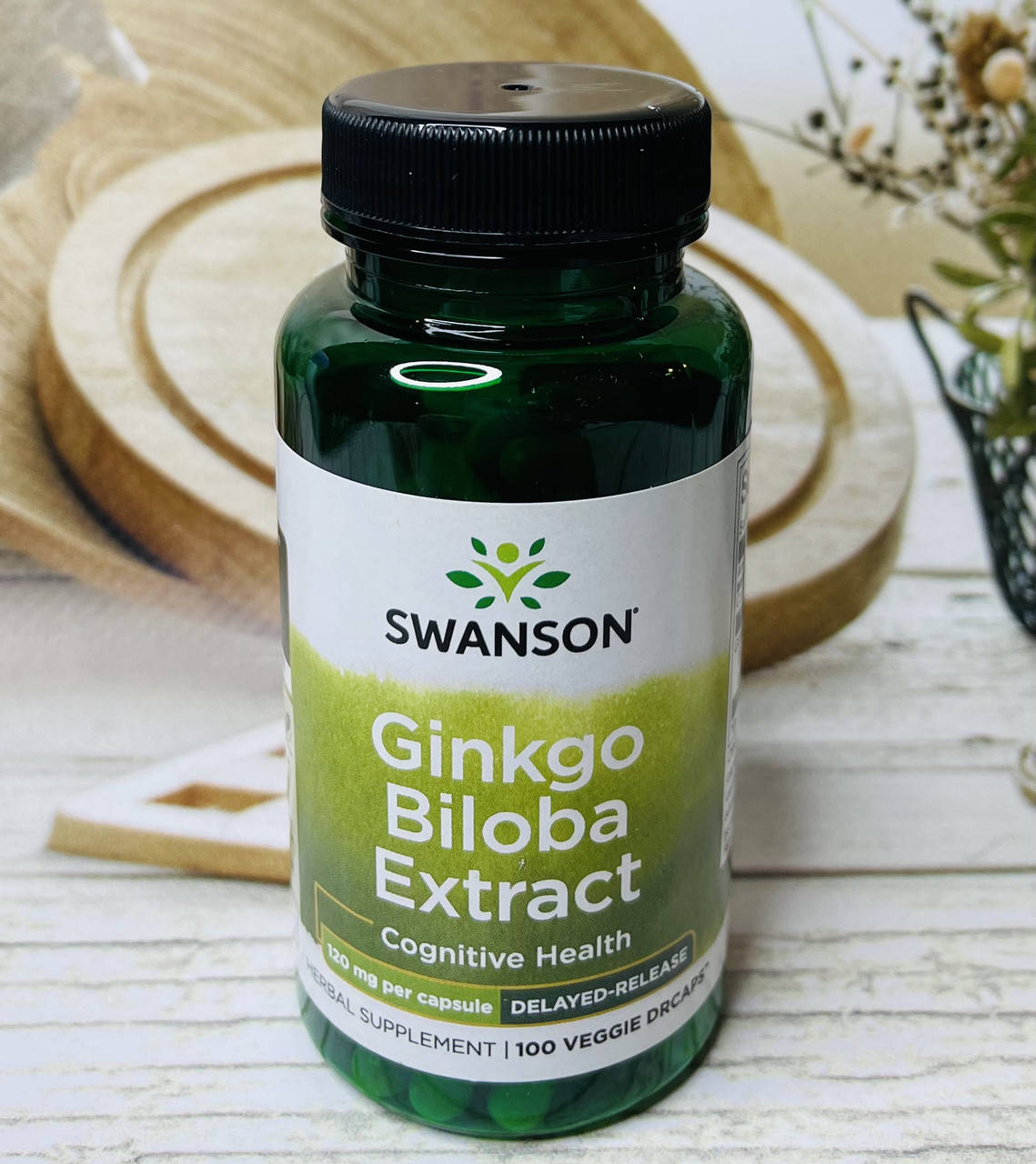 

Гінкго білоба для мозку, пам'яті та нервової системи Swanson Ginkgo Biloba