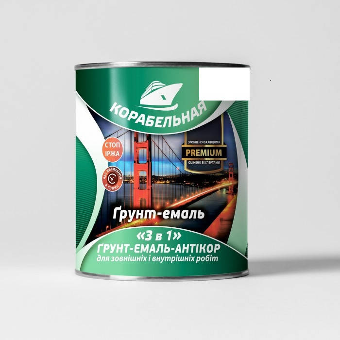 

Грунт-эмаль 3 в 1 ТМ "КОРАБЕЛЬНАЯ" 2,8 кг. Белая