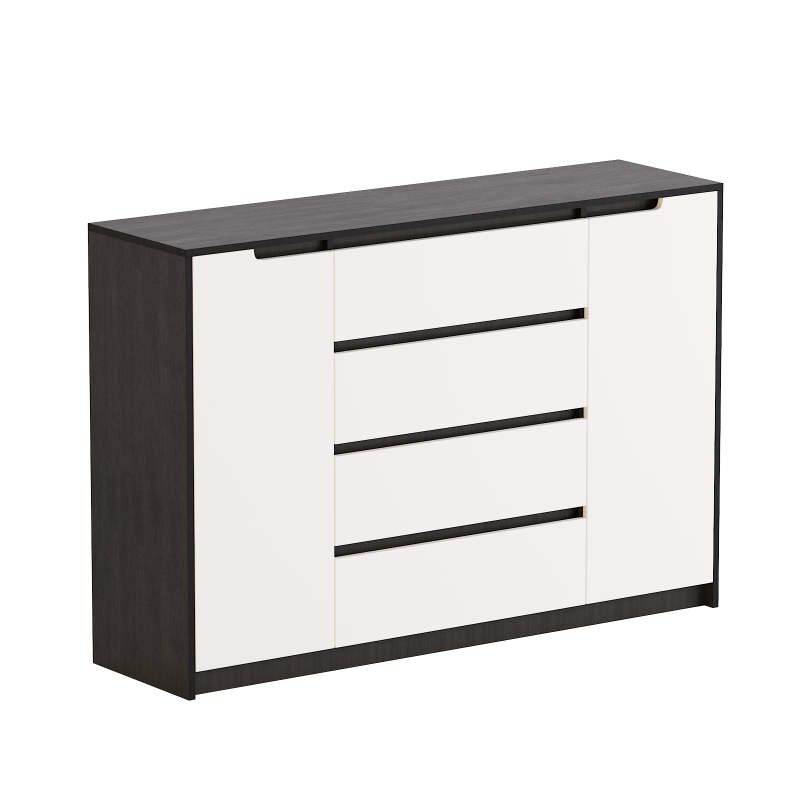 

Комод Микс-3 (1400х380х977) ВЕНГЕ ТЕМНЫЙ + БЕЛЫЙ