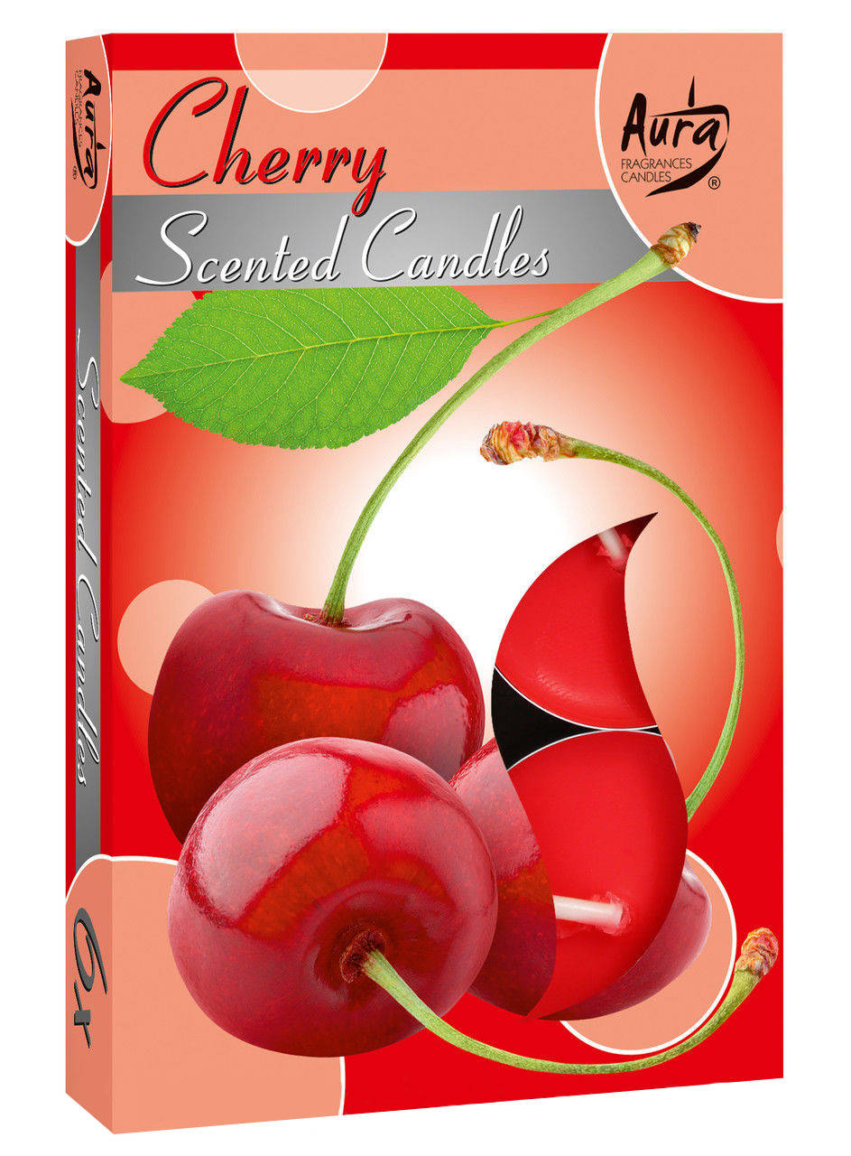 

Ароматические свечи-таблетки вишня-шоколад Bispol, Красный