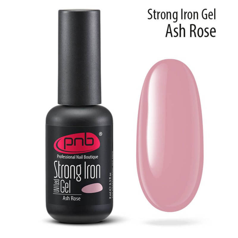 

Гель моделирующий PNB Strong iron gel ash rose пепельно розовый 8 мл (15168Gu)