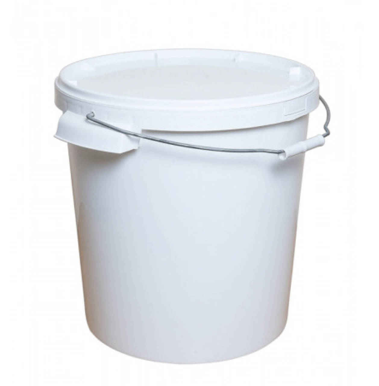 

Ведро 20 л белое круглое с металлической ручкой полипропиленовое, 1 шт, Белый