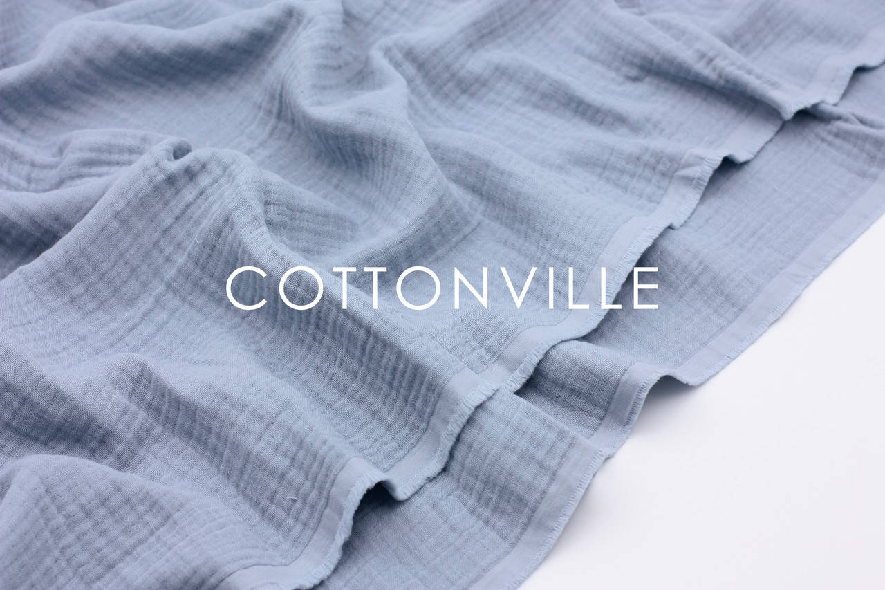 

4-слойный муслин жатка 210 см Темно-голубой